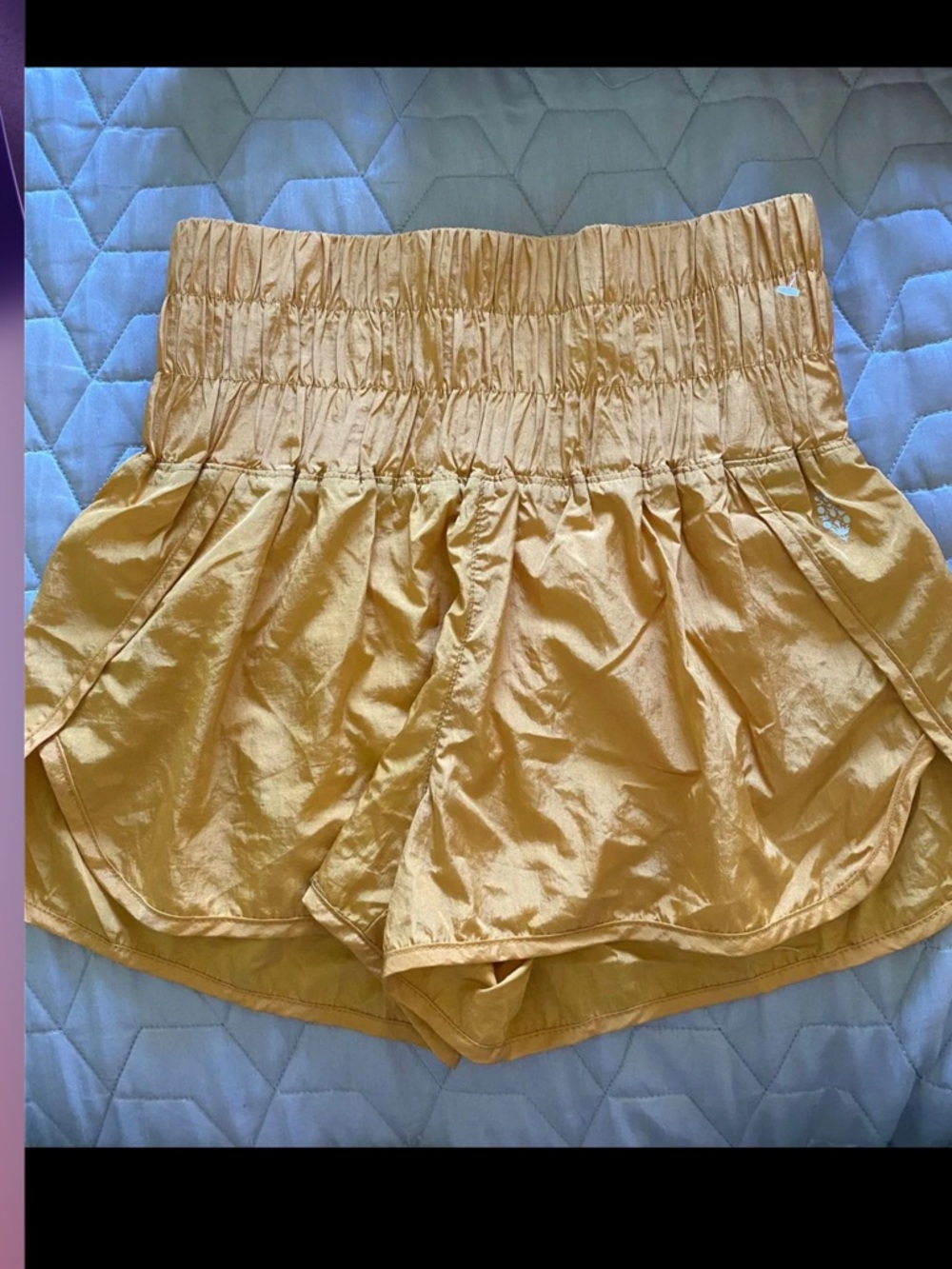 Free people Yellow High-Waist Athletic Shorts